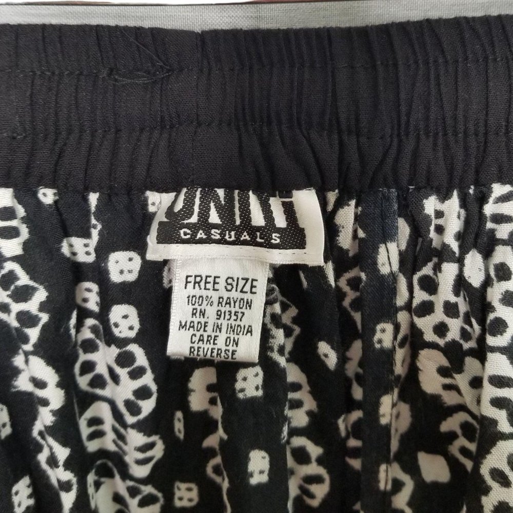 UNITi Size L to XXL Skirt Rayon BoHo Maxi Stretch Drawstring Waist Floral Print - Picture 5 of 5